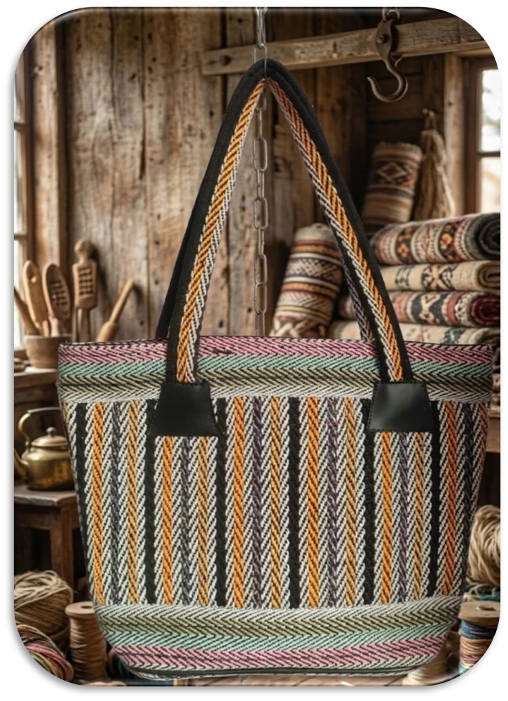 JUTE LADIES BAG (H 12″ x W 14″)