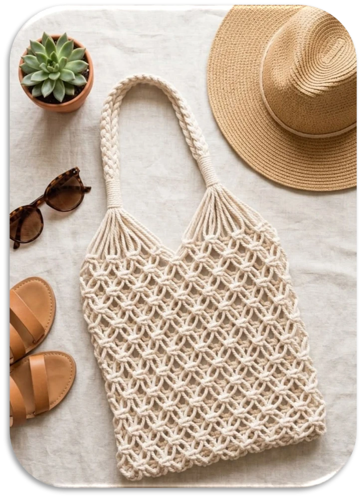 MACRAME TOTE BAG