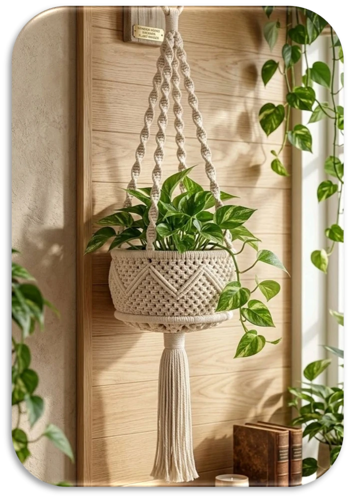 MACRAME PLANT HANGING BASKET