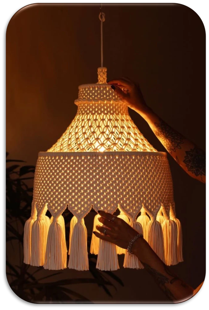 MACRAME LAMP SHADE